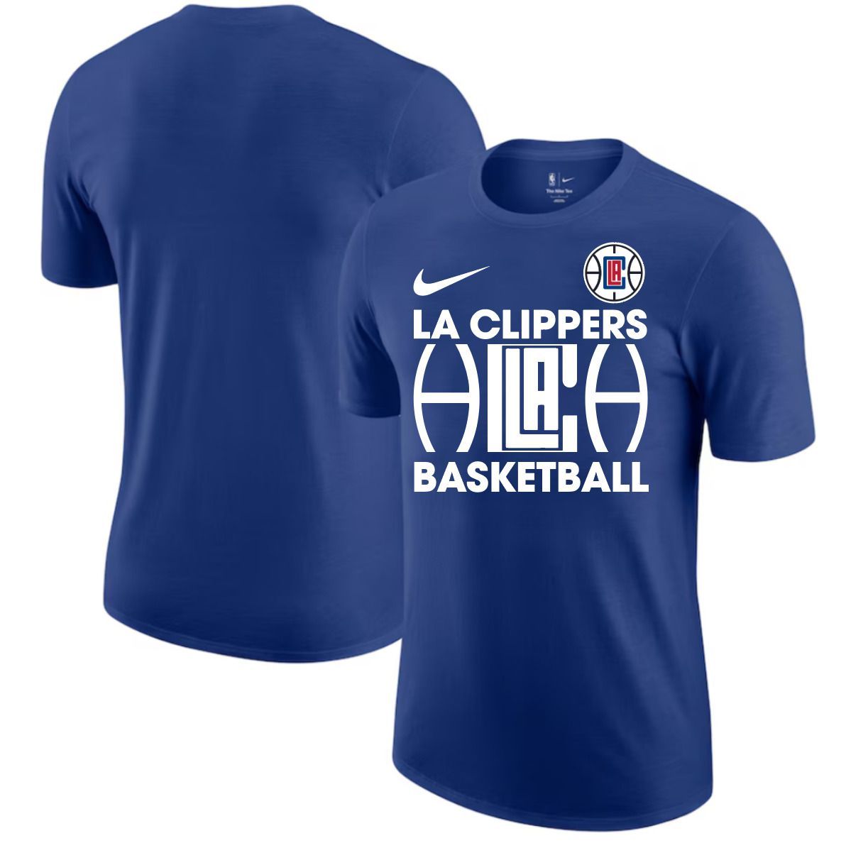 Men 2025 NBA Los Angeles Clippers Blue Nike T shirts style 2->nba t-shirts->Sports Accessory